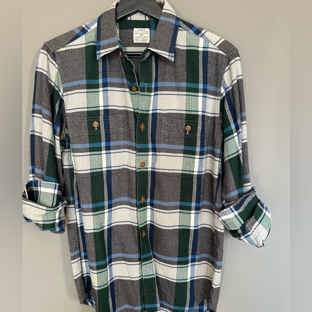 J.Crew Men’s Classic Soft Flannel Shirt, Small